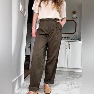 Vintage new with tag! High waisted Brown Pants dress pants